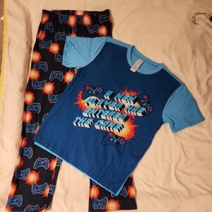 The Children's Place Blue Gamer Pajama Set. Size XL 14